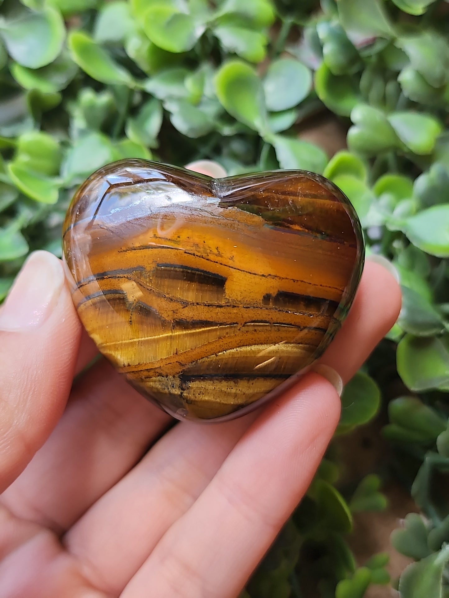 Tiger Eye Hearts 1.5"