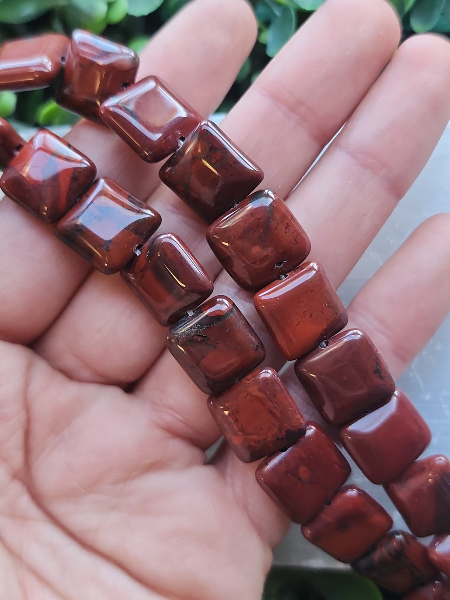 Brecciated Jasper Square Beads