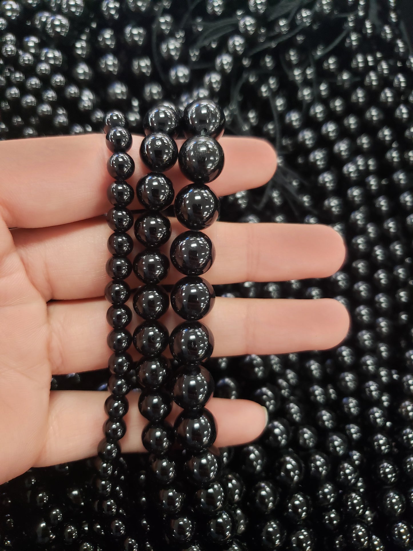 Black Tourmaline Beads
