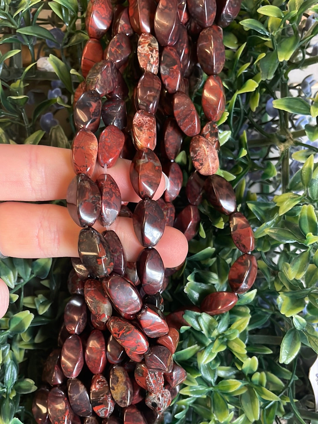 Brecciated Jasper Twist Beads