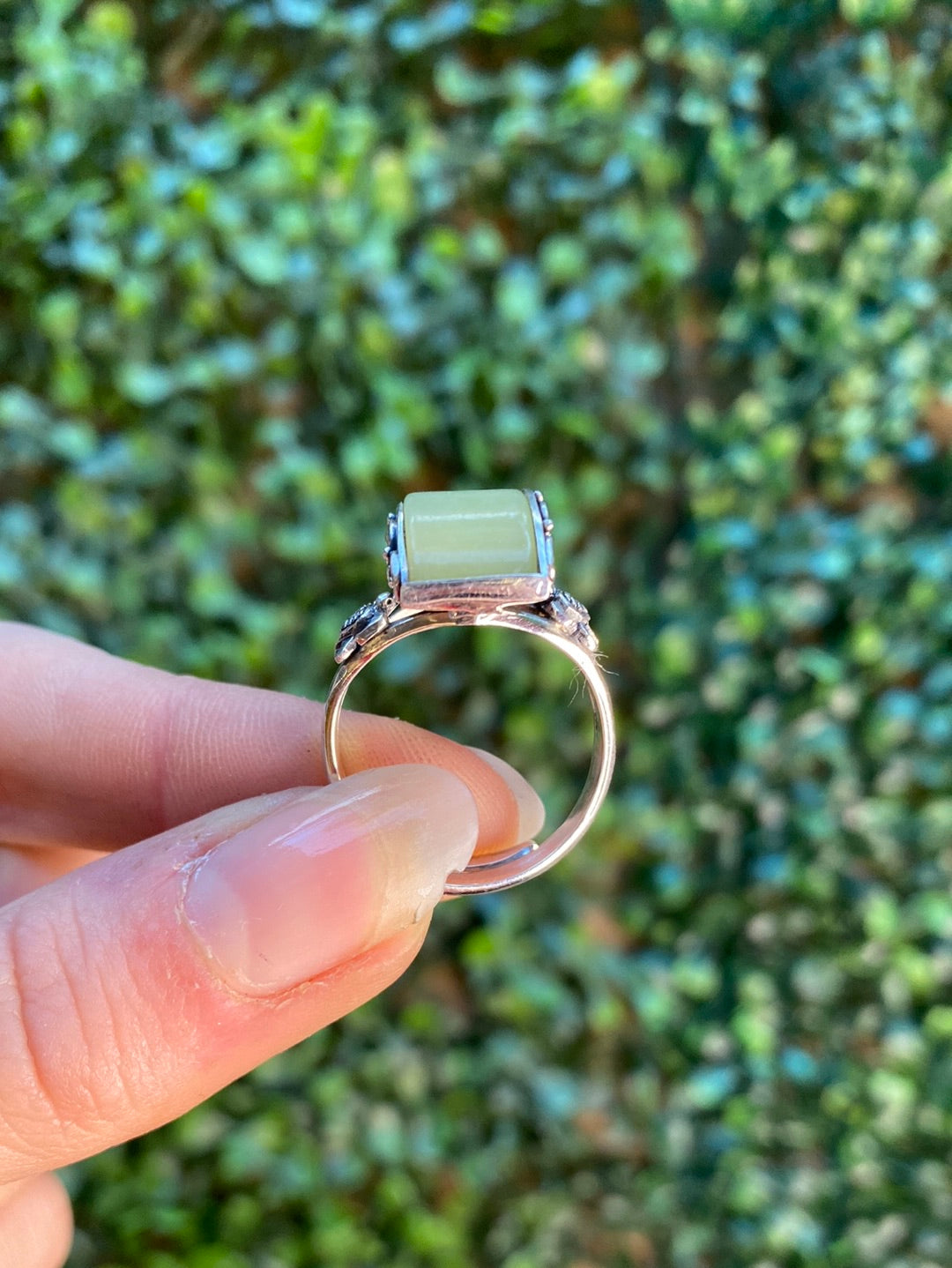 S.S. Shlomo Jade Adjustable Rings