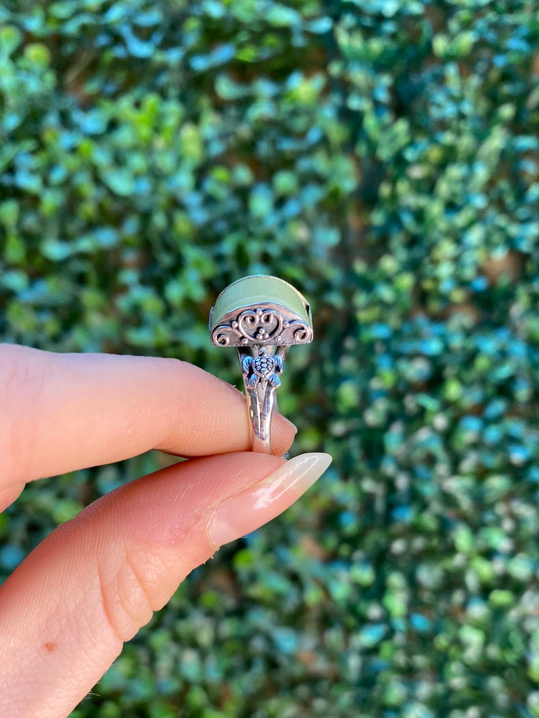 S.S. Shlomo Jade Adjustable Rings