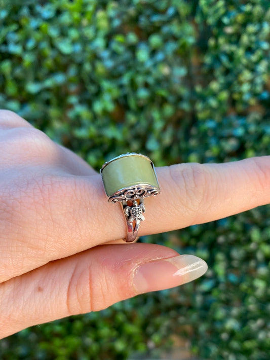 S.S. Shlomo Jade Adjustable Rings