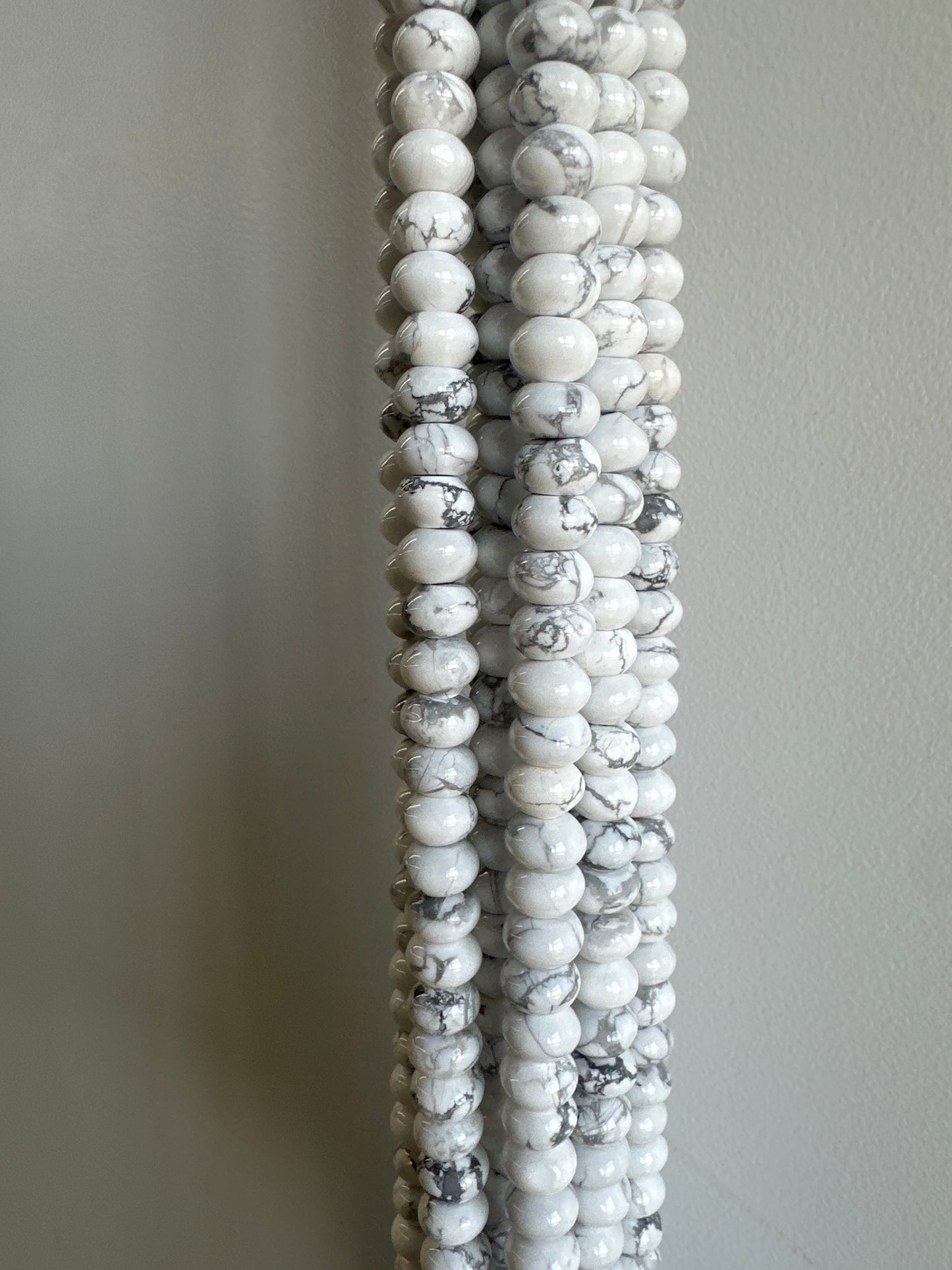Howlite Rondelle Beads