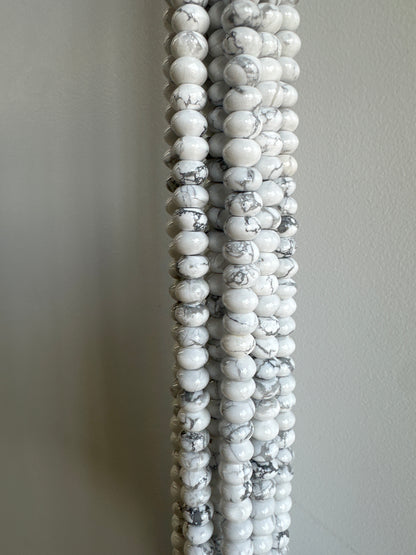 Howlite Rondelle Beads