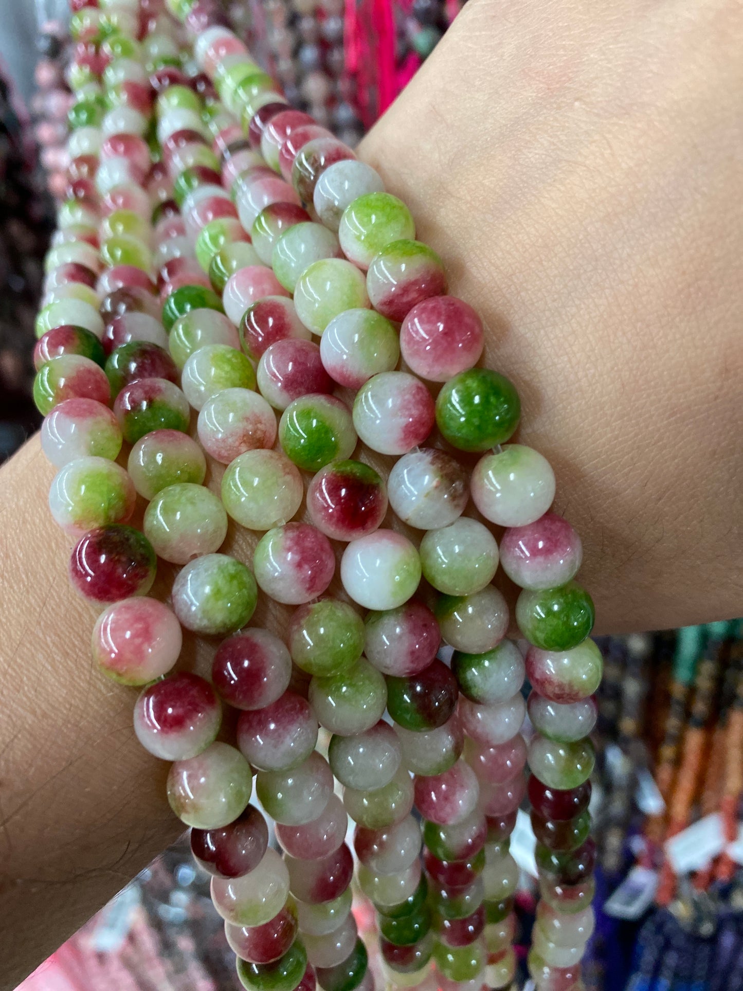 Watermelon Quartz Beads