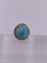 Load image into Gallery viewer, S.S. Round Larimar Rings
