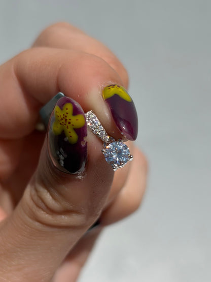 S.S. Moissanite Solitaire Pendants