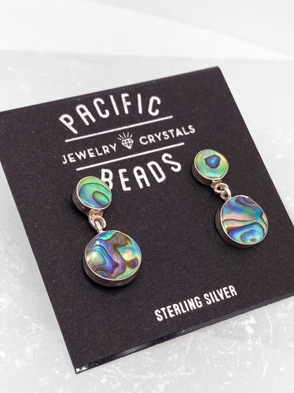 S.S. Abalone Drop Stud Earrings