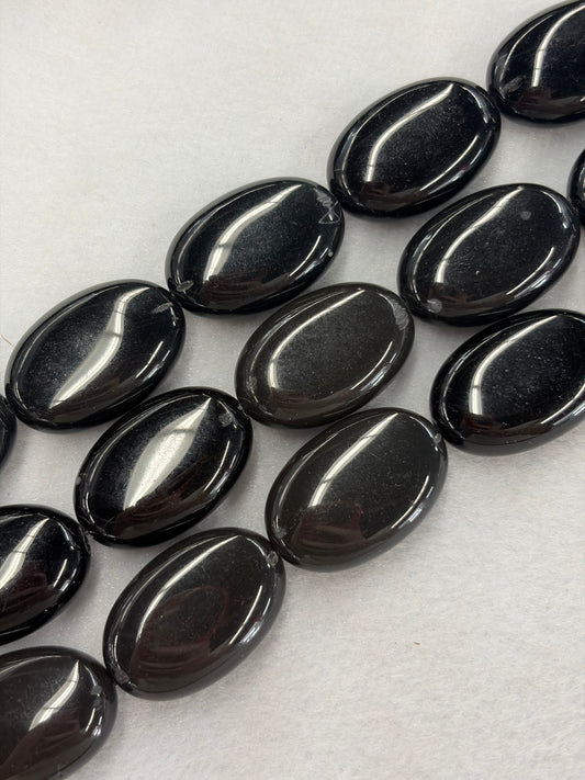 Black Onyx Oval Beads