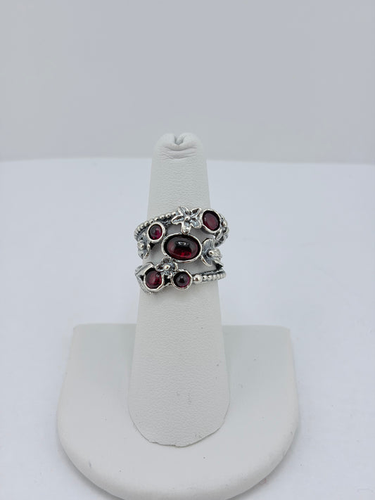 S.S. Irsaeli Garnet Bloom Rings