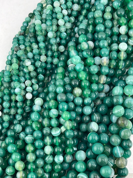 Green Agate Beads