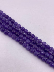 Faceted Purple Agate Beads