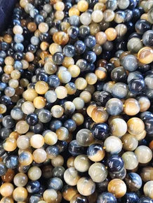 Blue and Yellow Tiger Eye Beads