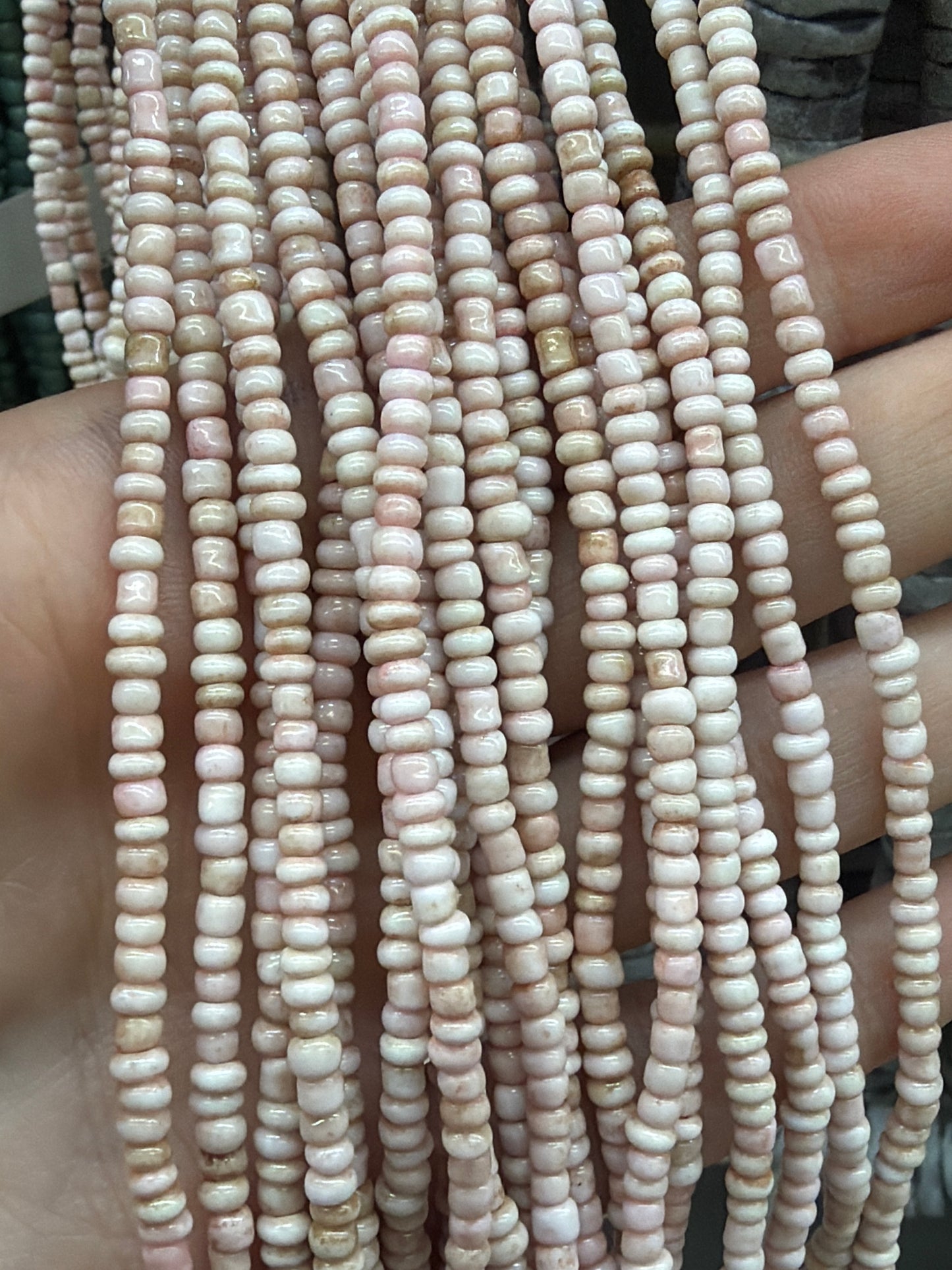 Powder Pink Glass Seed Beads