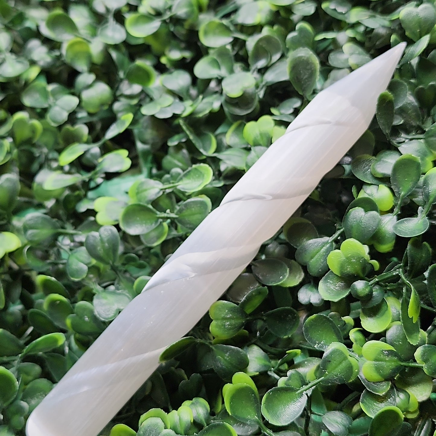 Selenite Spiral Wand