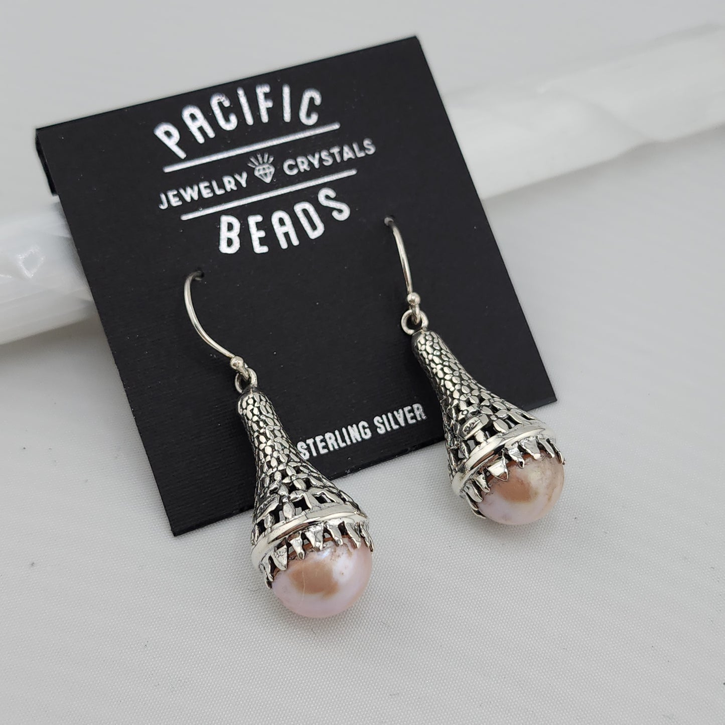 Special Value Item-S.S. Pink Mabe Pearl Earrings