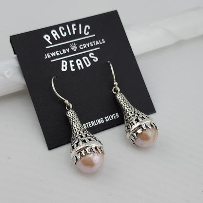 Special Value Item-S.S. Pink Mabe Pearl Earrings