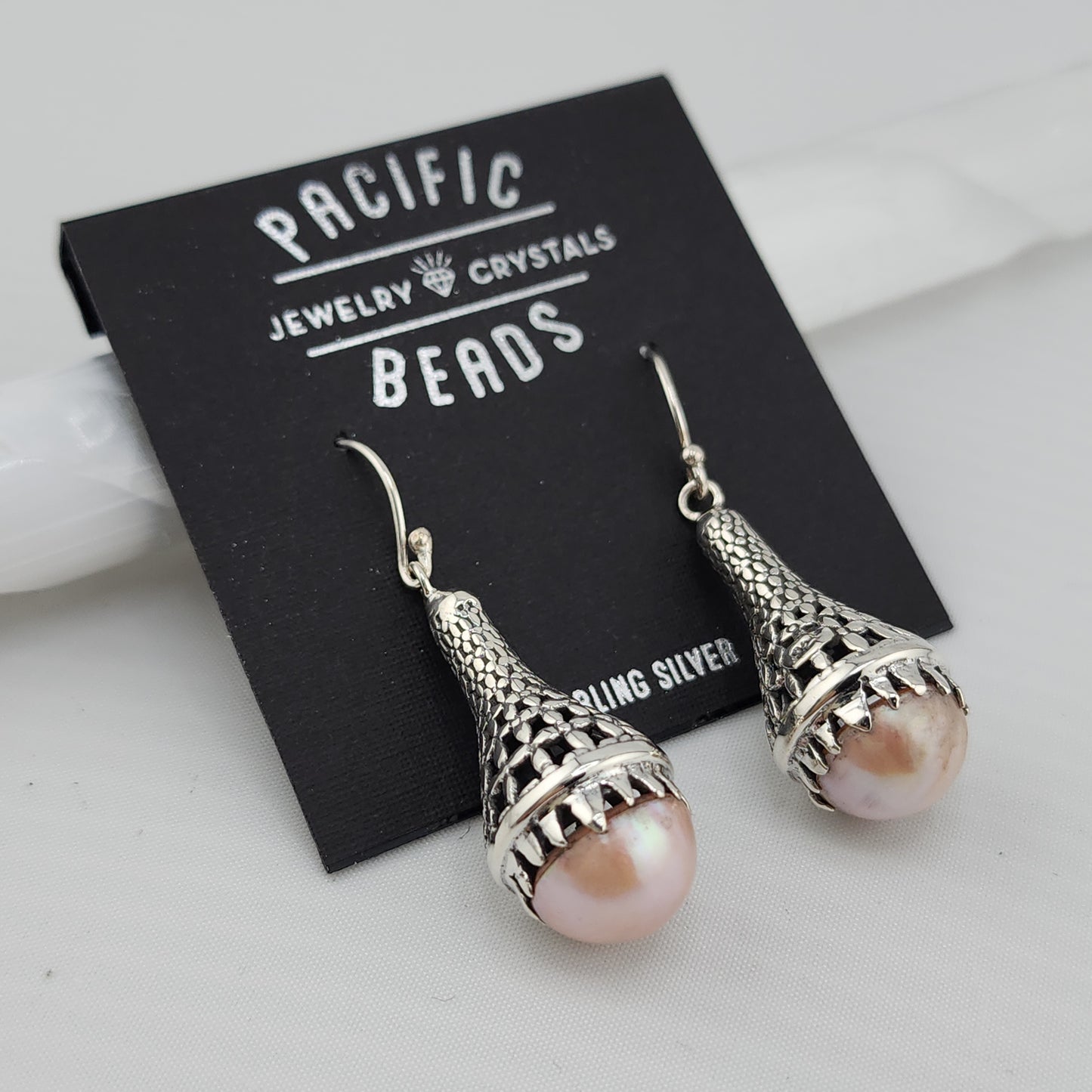 Special Value Item-S.S. Pink Mabe Pearl Earrings