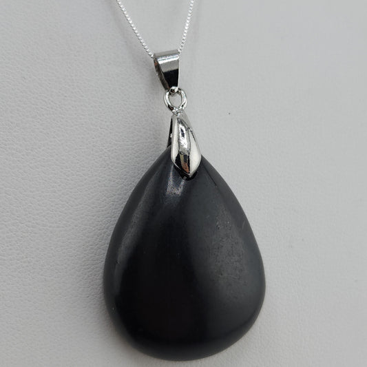 S.S. Shungite Teardrop Necklaces