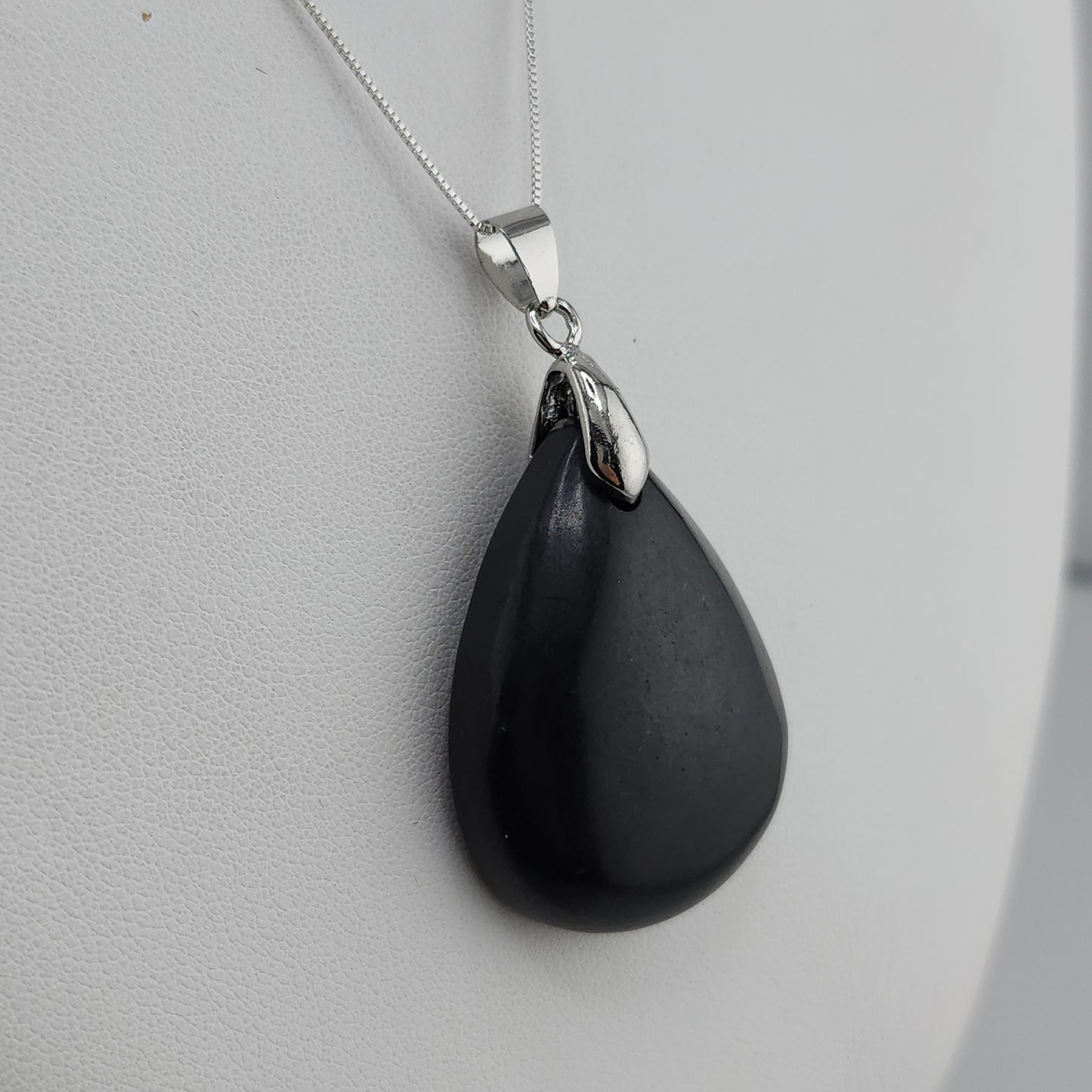 S.S. Shungite Teardrop Necklaces