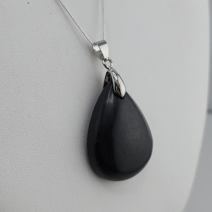 S.S. Shungite Teardrop Necklaces