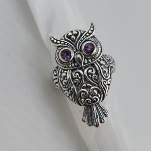 S.S. Amethyst Owl Rings