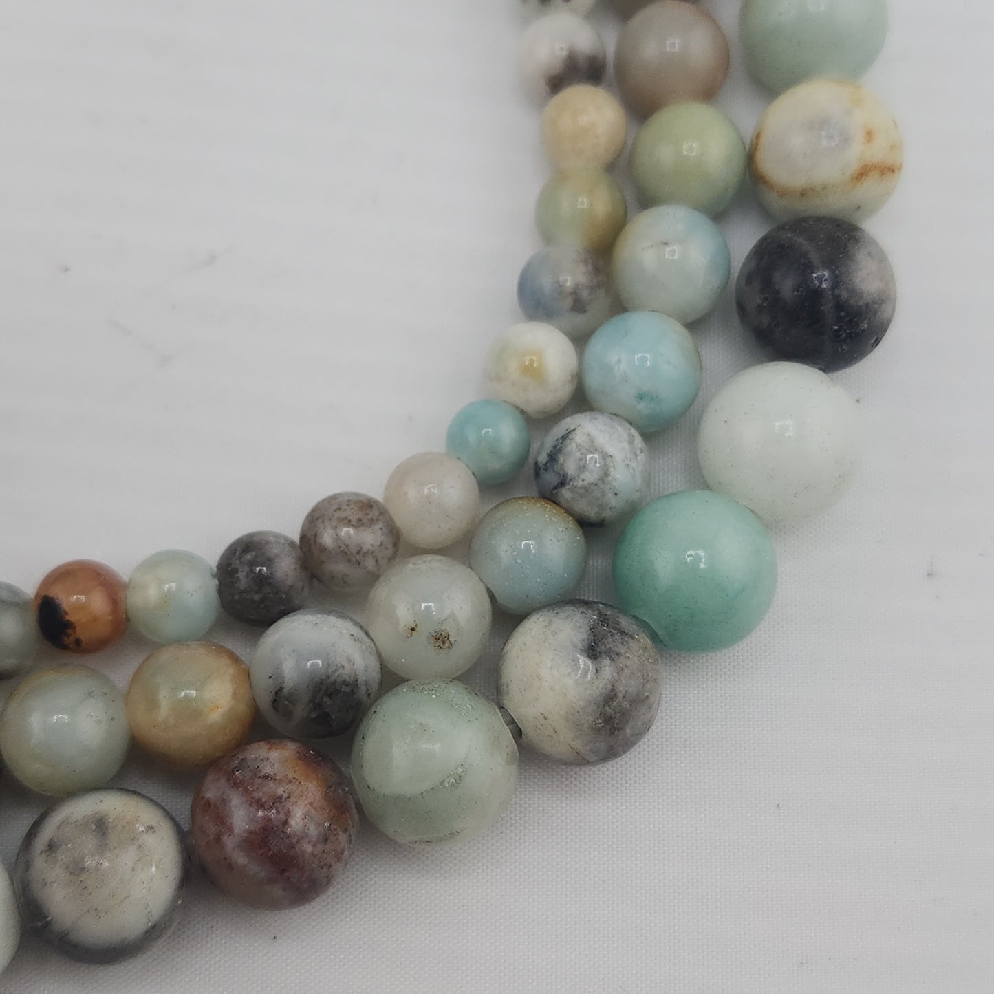 Wide Hole Amazonite Beads