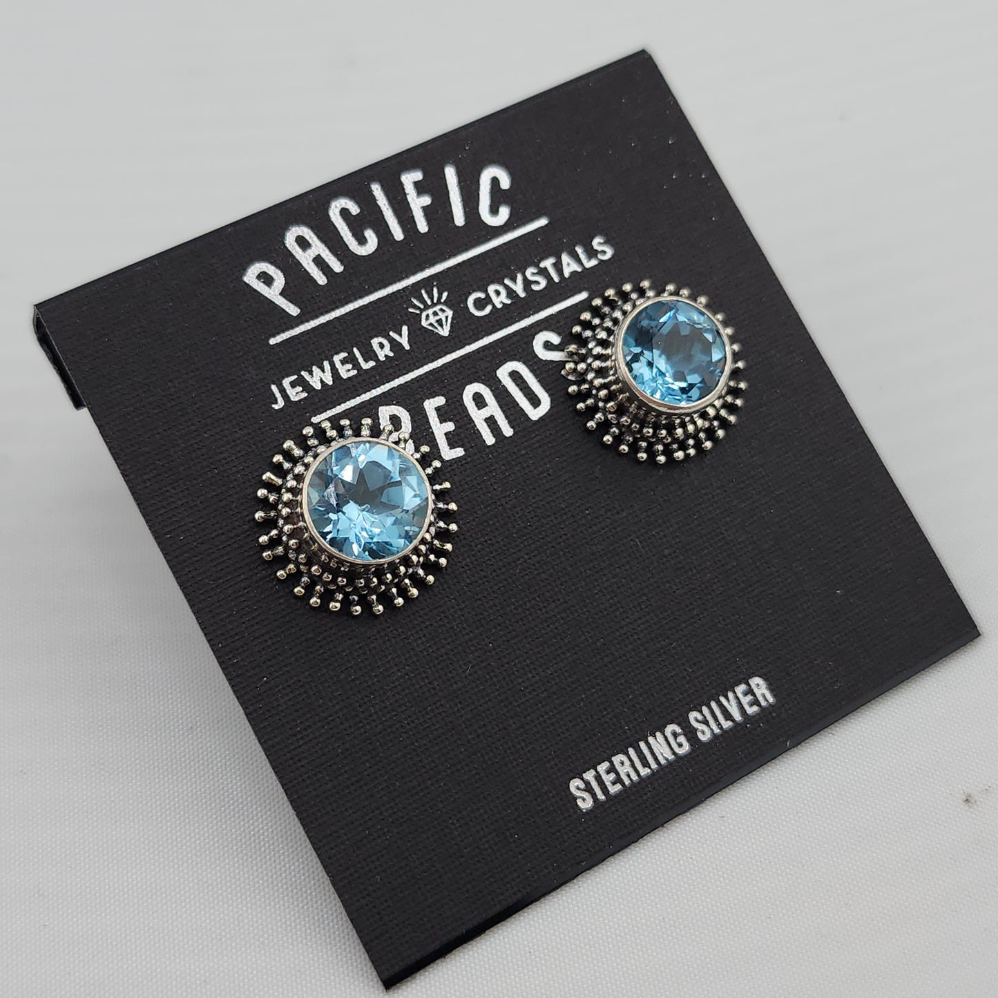 S.S. Blue Topaz Stud Earrings