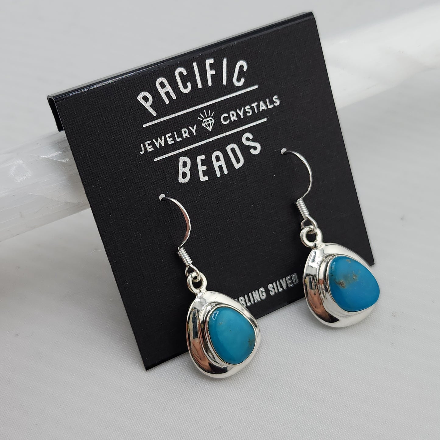 S.S. Turquoise Free Form Drop Earrings