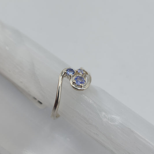 Sterling silver tanzanite ring available at wholesale and retail prices, only at our crystal shop in San Diego!