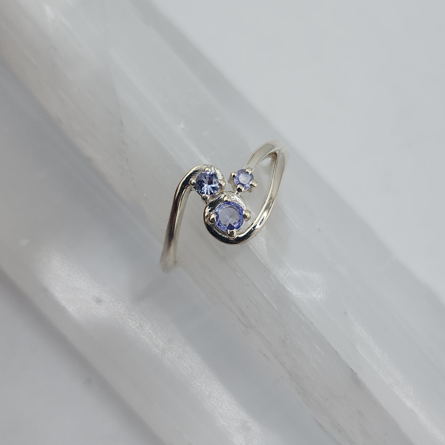 Sterling silver tanzanite ring available at wholesale and retail prices, only at our crystal shop in San Diego!