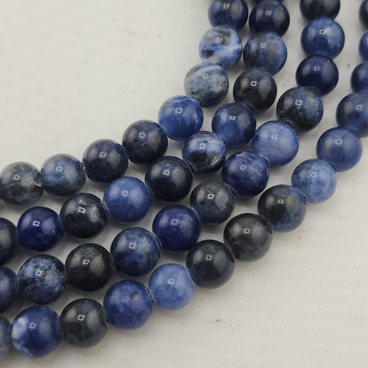 Wide Hole Sodalite Beads