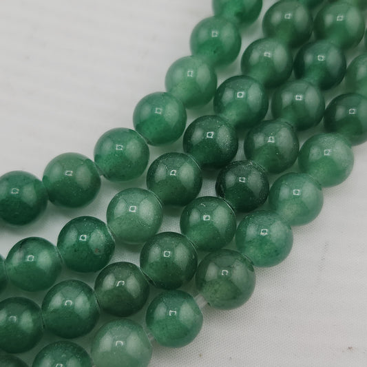 Wide Hole Green Aventurine Beads