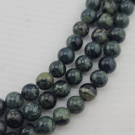 Wide Hole Kambaba Jasper Beads