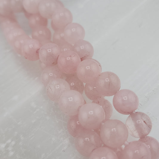 Wide Hole Rose Quartz Beads
