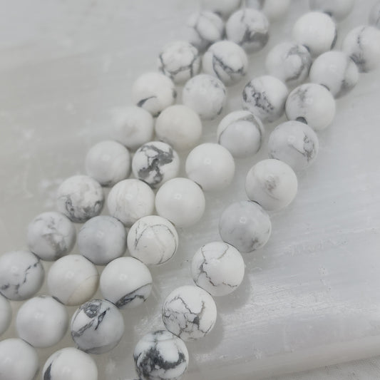 Wide Hole Howlite Beads