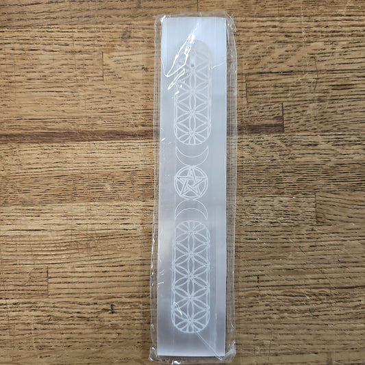 Selenite Mystic Moon Charging Block