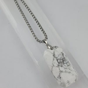 Stainless Steel Howlite Necklaces