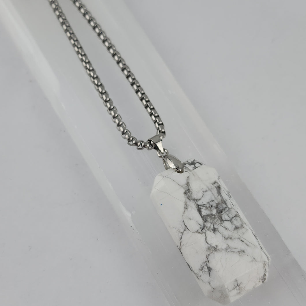 Stainless Steel Howlite Necklaces