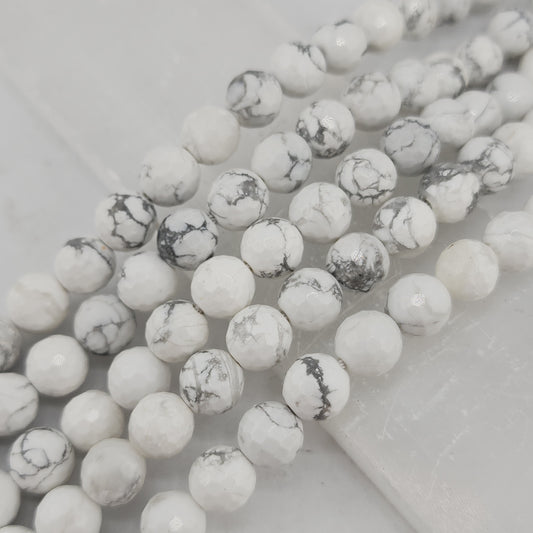 Faceted Howlite Beads