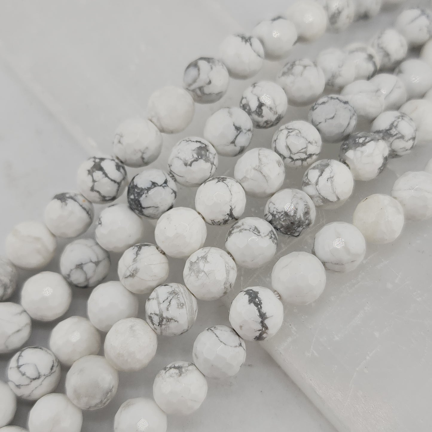 Faceted Howlite Beads