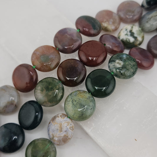 Indian Agate Coin Beads