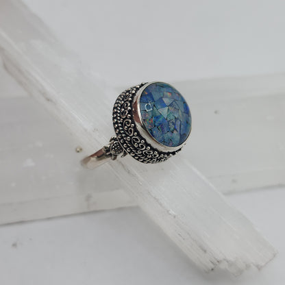 S.S. Shlomo Australian Mosaic Opal Rings