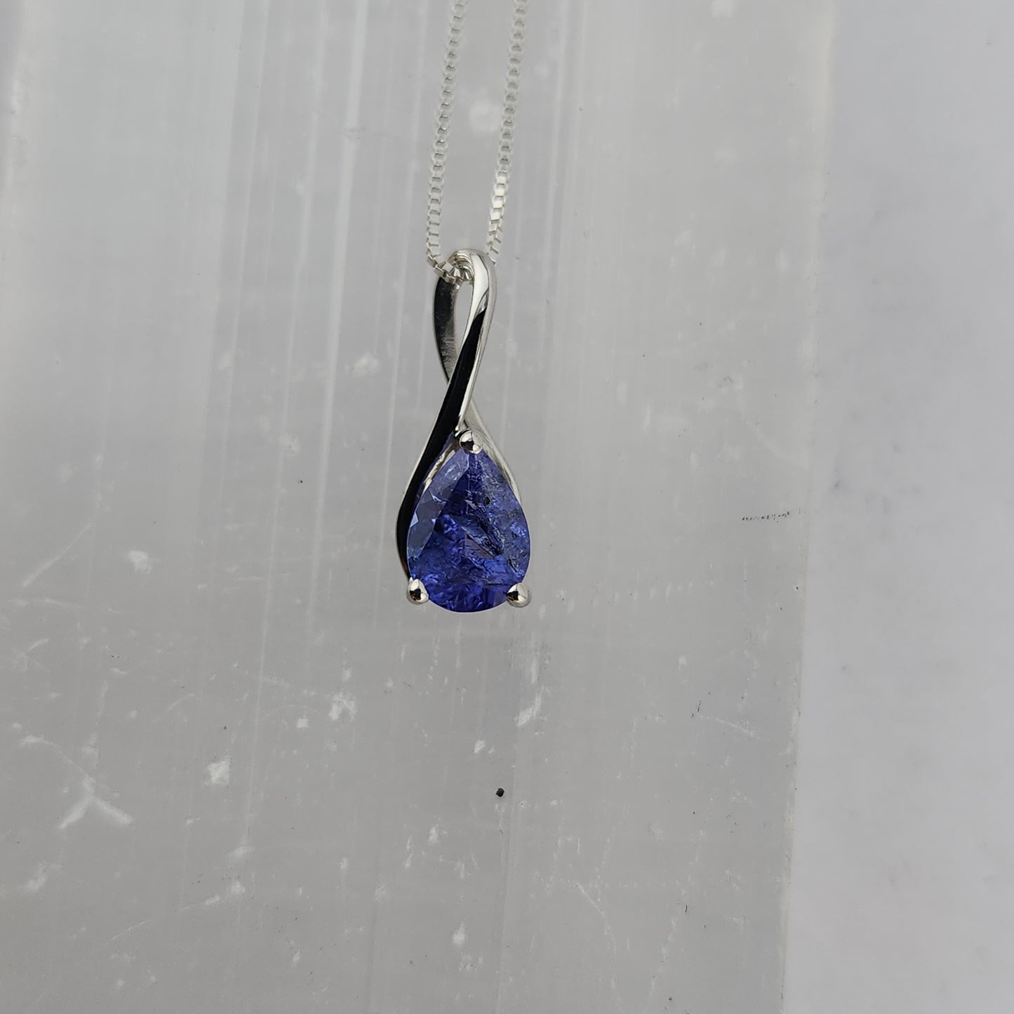 S.S. Tanzanite Infinity Pendant Necklaces