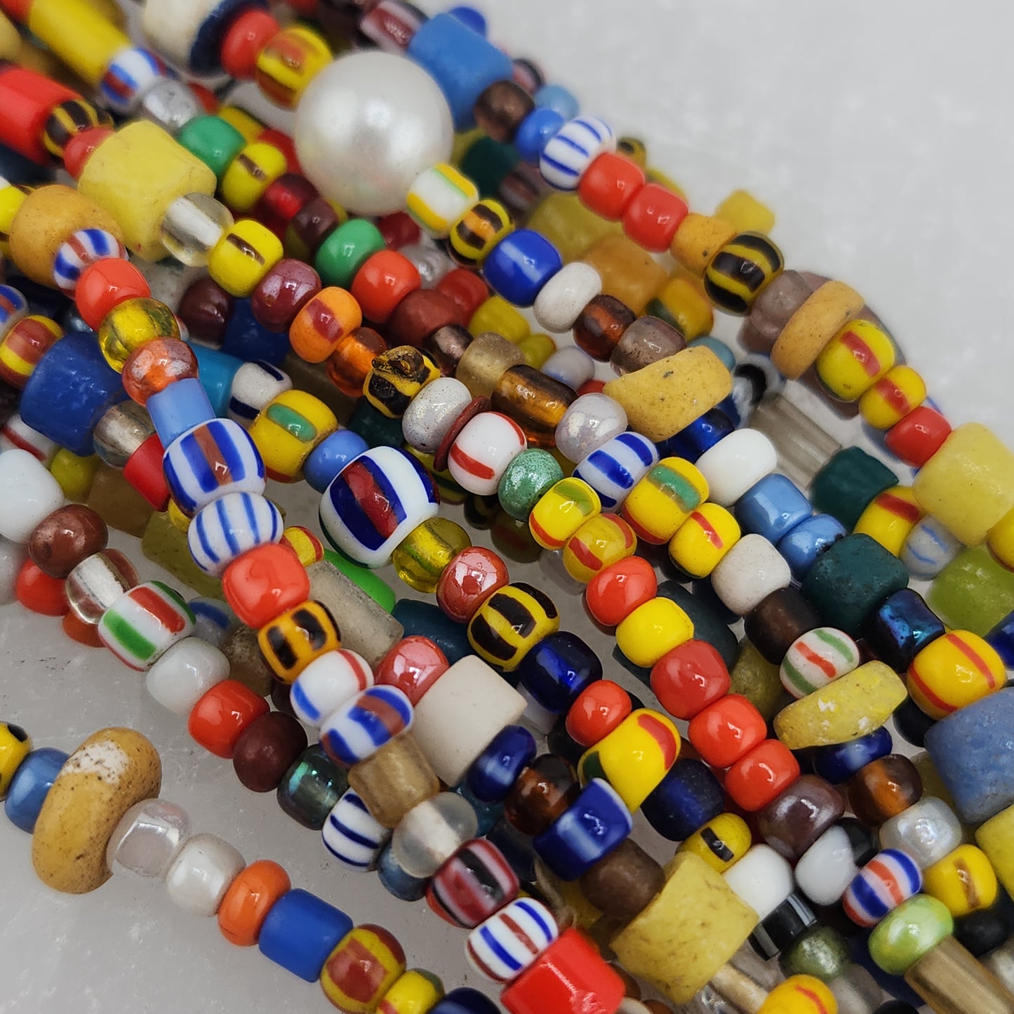 Handmade Nigerian Glass Multicolor Variety Beads