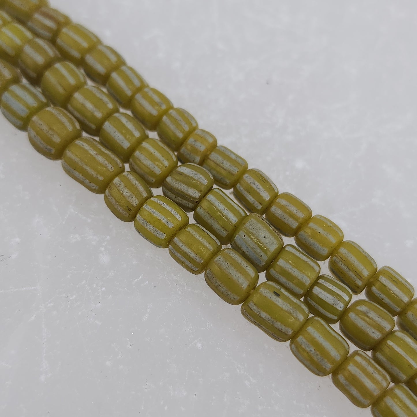 Handmade Nigerian Glass Olive Beads