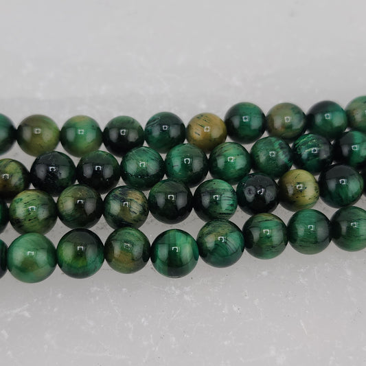 Green and Yellow Tiger Eye Beads