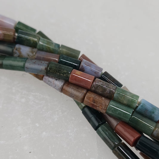 Short Indian Agate Tube Beads