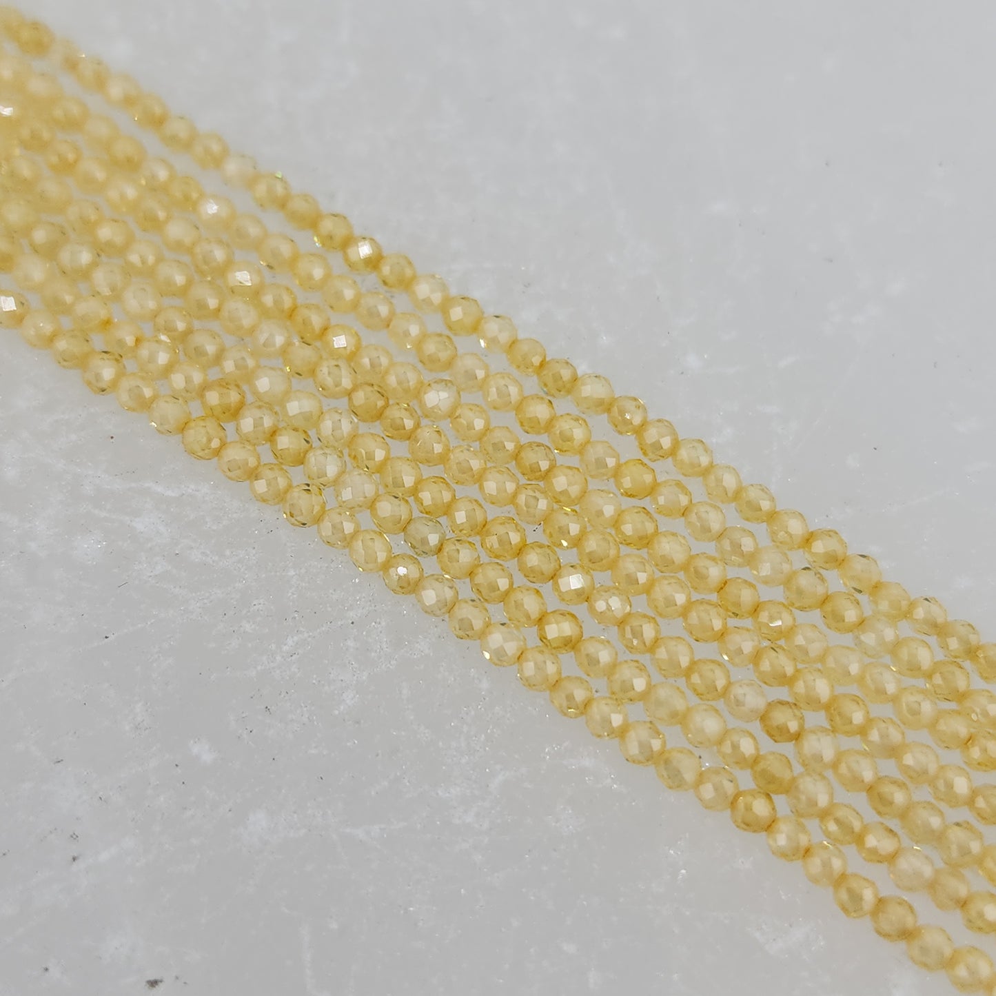 Faceted Sunshine Zircon Beads